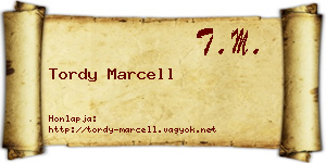 Tordy Marcell névjegykártya