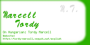 marcell tordy business card